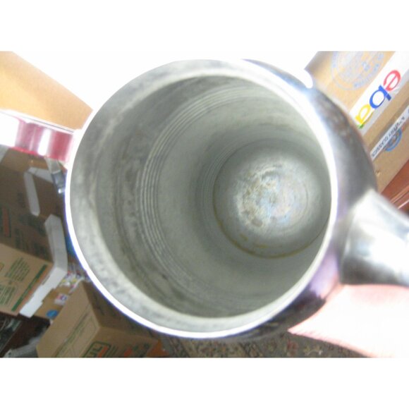 Vintage Art Deco Chrome Cocktail Pitcher Bakelite Shaker Barware Decor 12 in - Picture 8 of 16